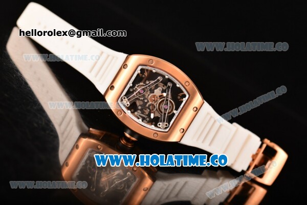 Richard Mille RM 038 Asia Automatic Rose Gold Case with Skeleton Dial and White Inner Bezel - Click Image to Close